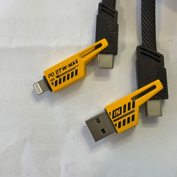4-in-1 PD 27W Max Cable - Type C to C & Lightning